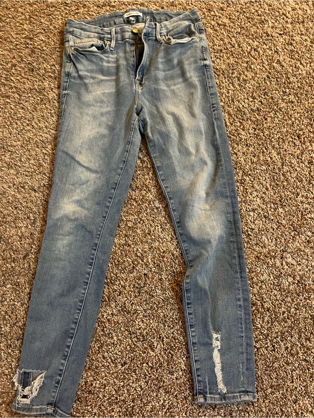 Good American Light Blue Distressed Skinny Jeans